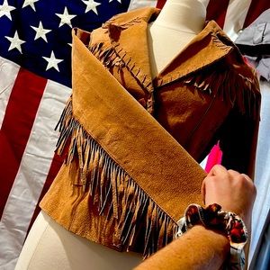 Cowhide leather jacket